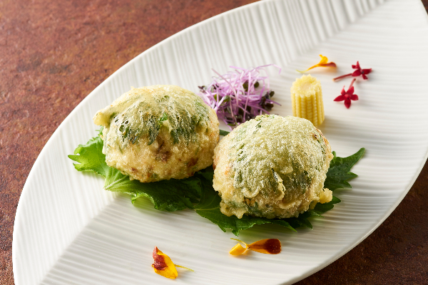 Oyster Fritter and Basil